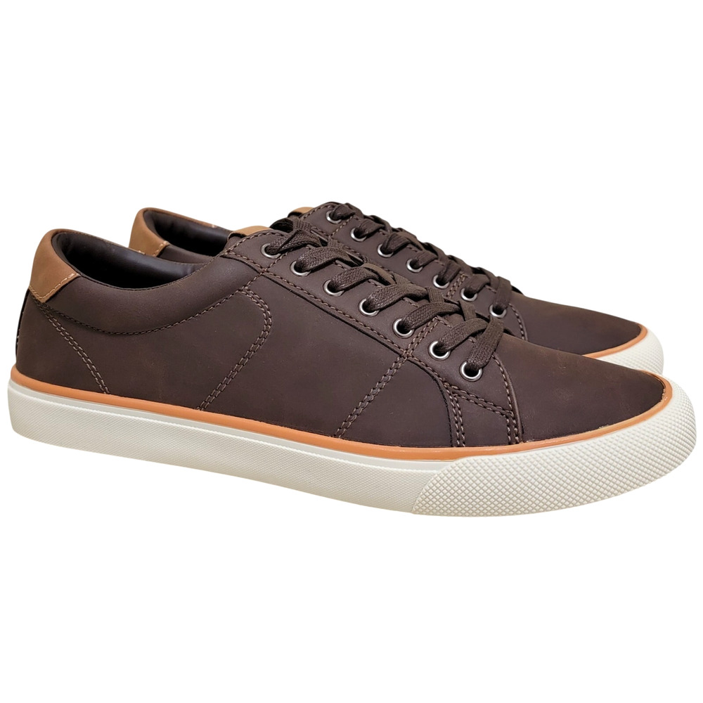 Club Room Men Low Top Lace Up Tennis Sneakers Dominic Size US 10.5M Cider Brown